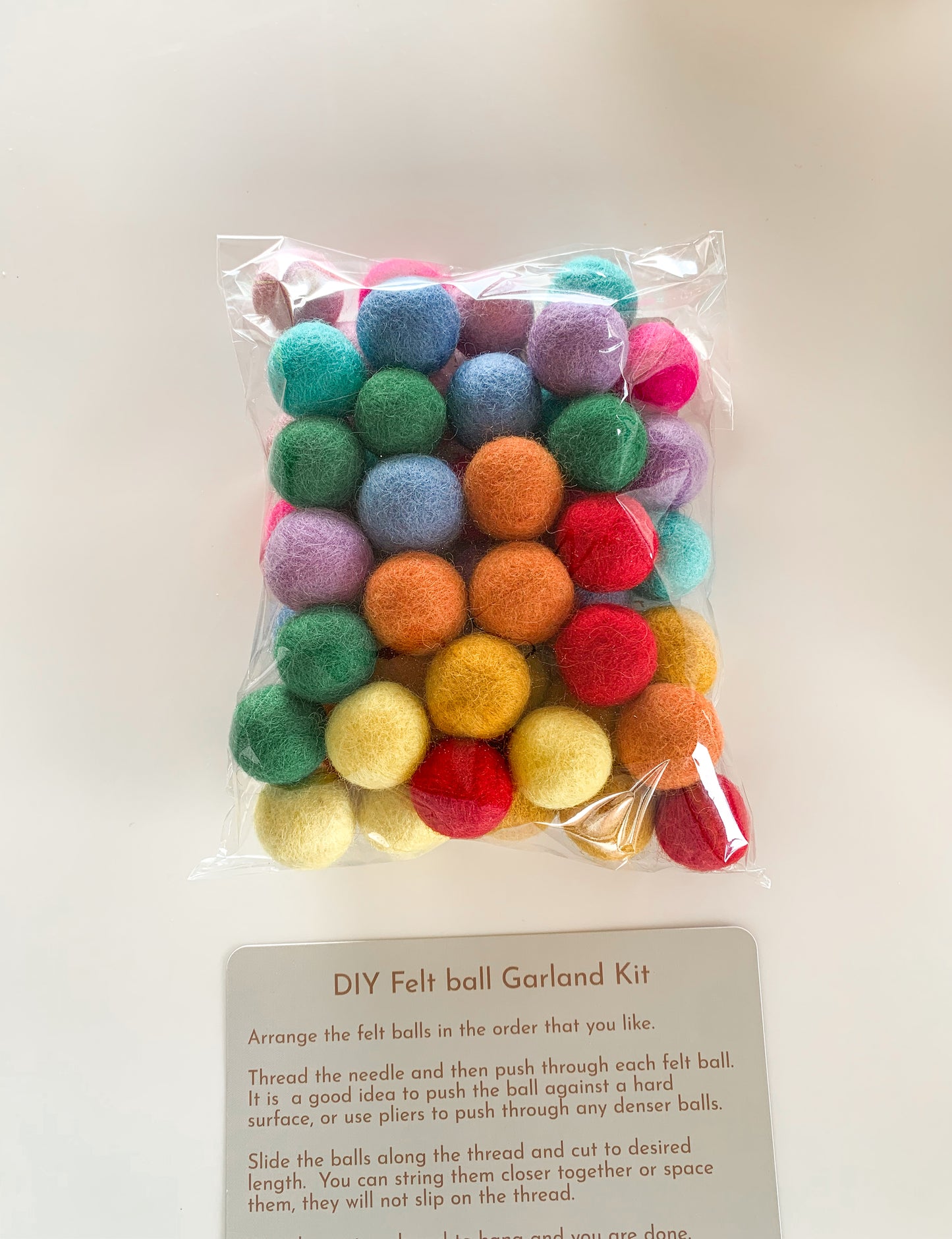 DIY Felt Ball Garland Kit