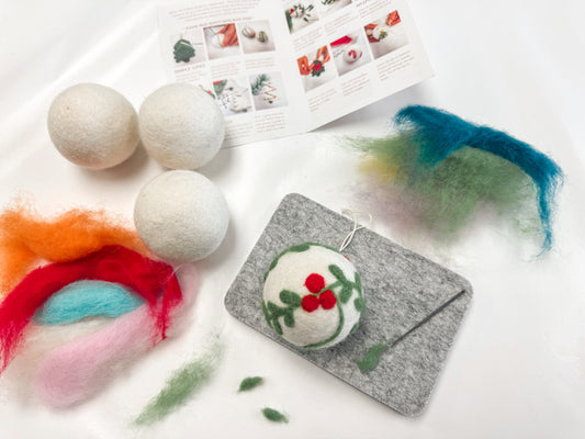 DIY Christmas Needle Felted Ornament Kits