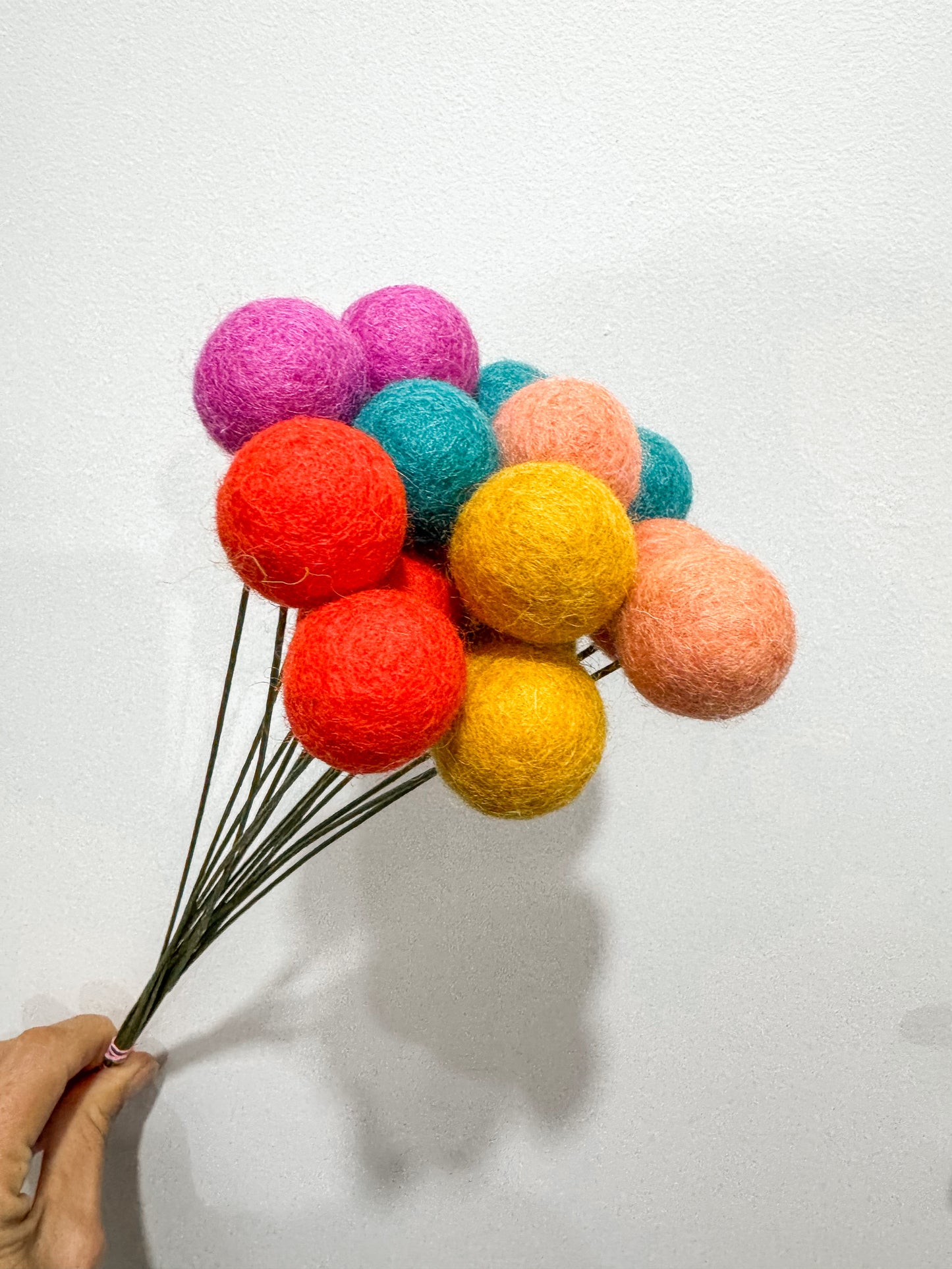 FELT BALL FLOWERS
