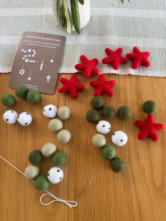DIY Christmas Garland or Ornament Kit