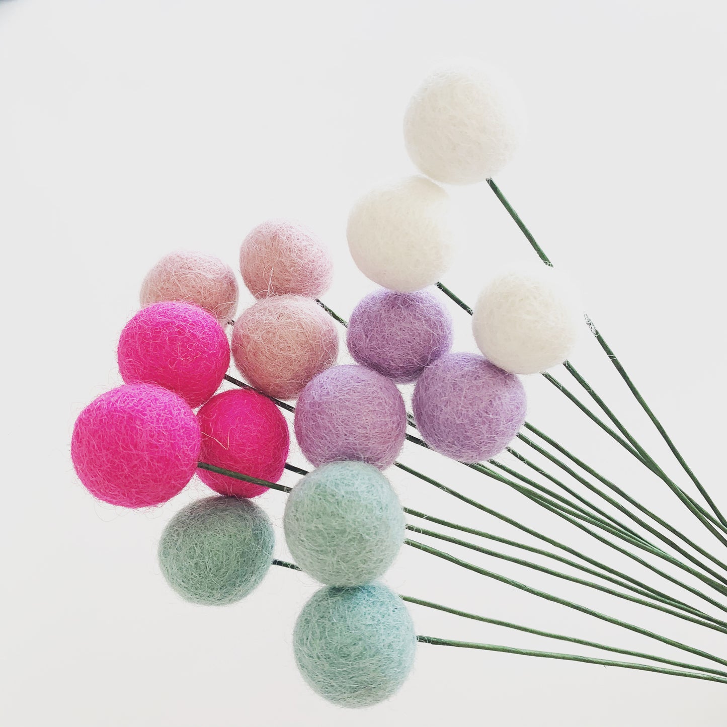 FELT BALL FLOWERS
