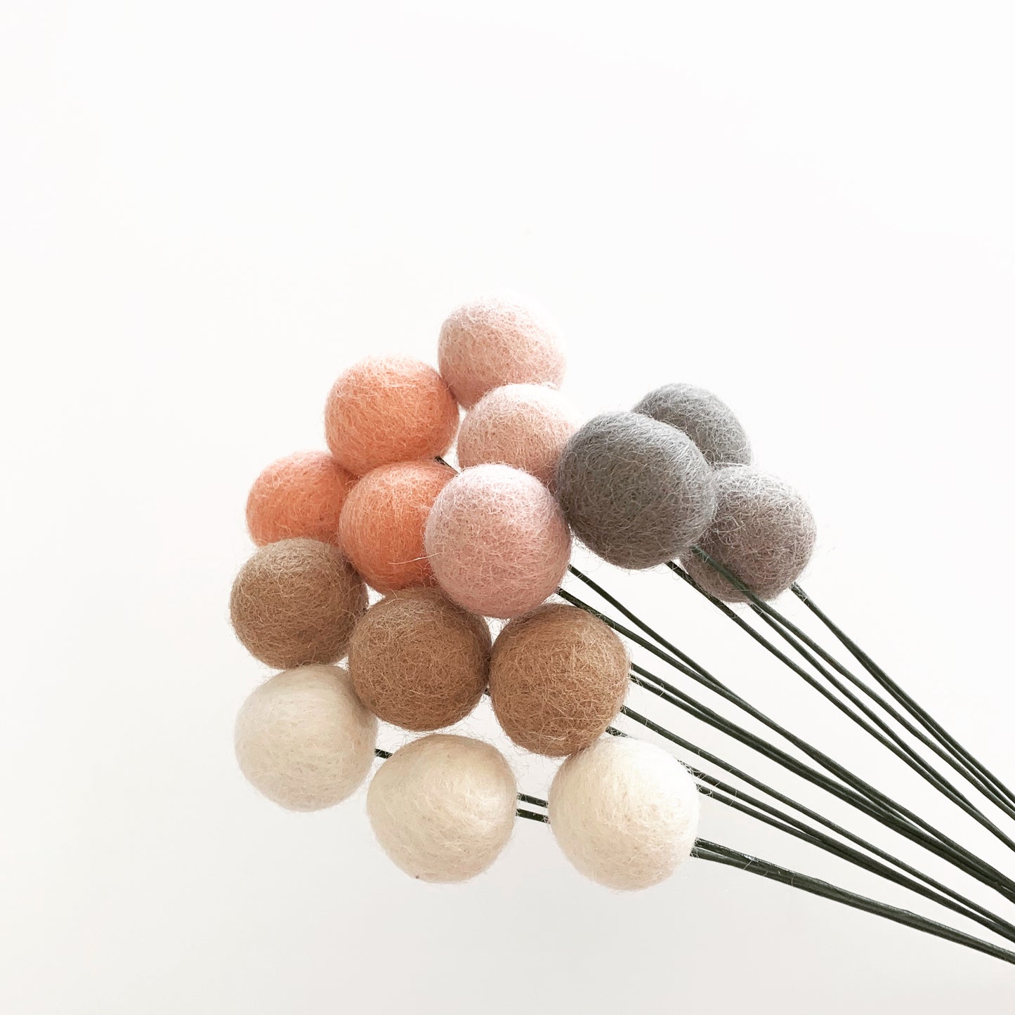 FELT BALL FLOWERS