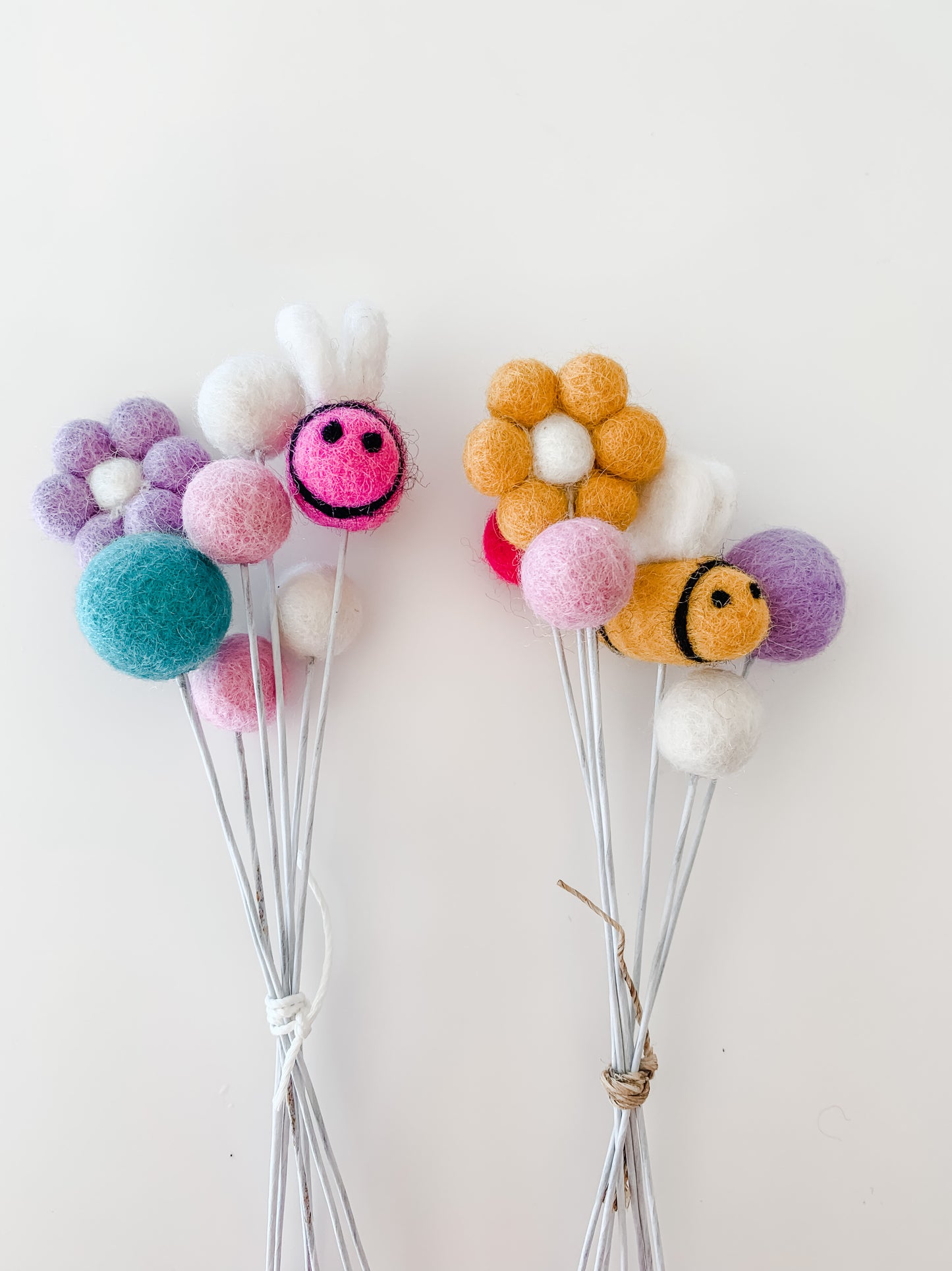 FELT BALL FLOWERS