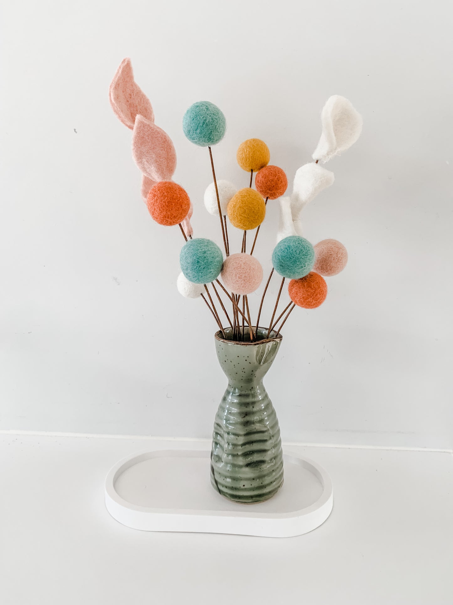 FELT BALL FLOWERS