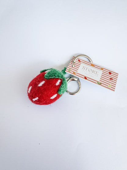 Fun Shape Keyring - Mushroom, fruit, bee