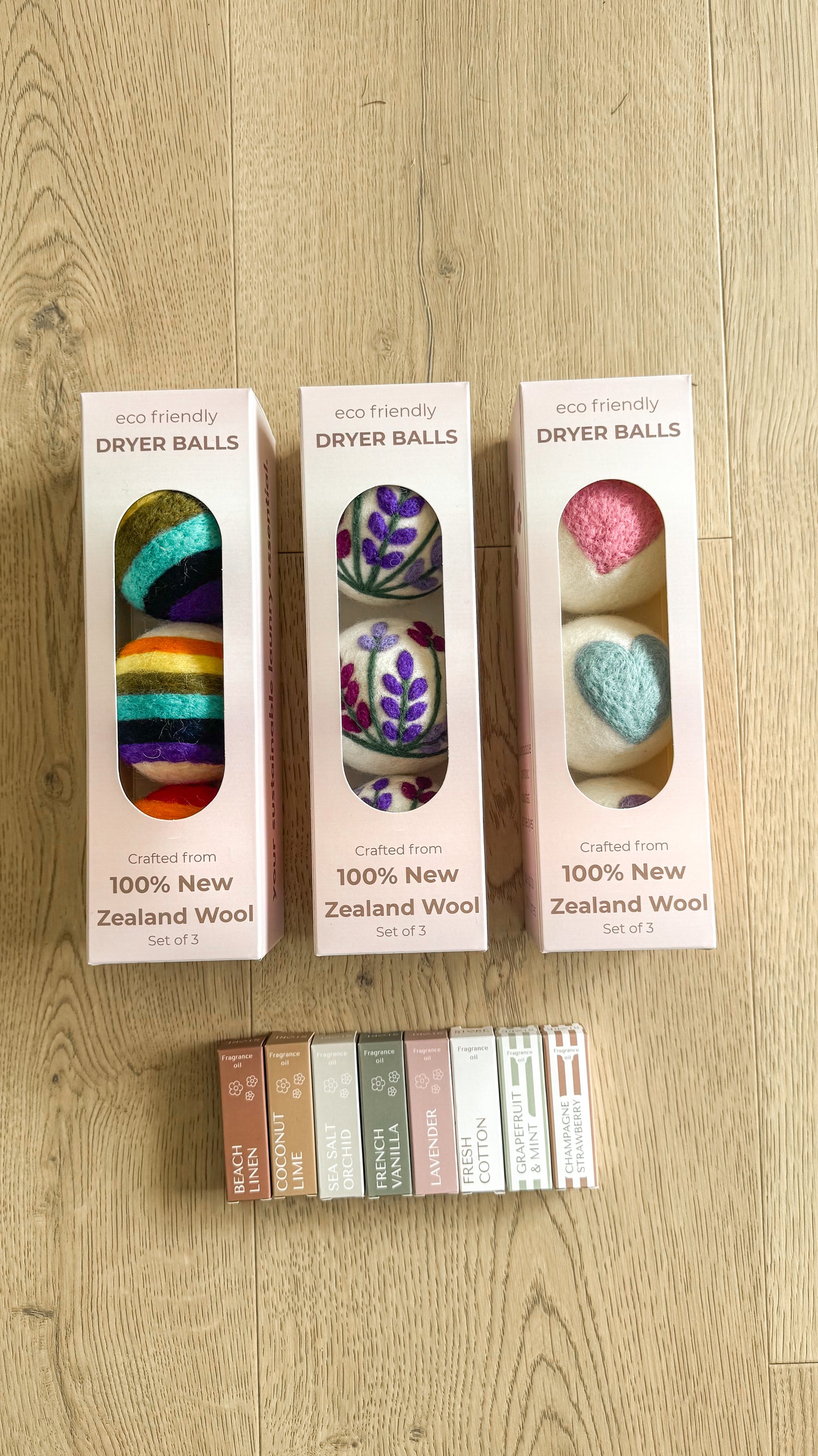 NZ Wool Dryer Balls - Boxed set of 3