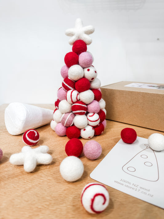DIY Feltball Christmas Trees
