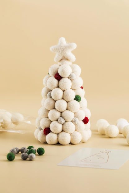 DIY Feltball Christmas Trees, NZ Wool