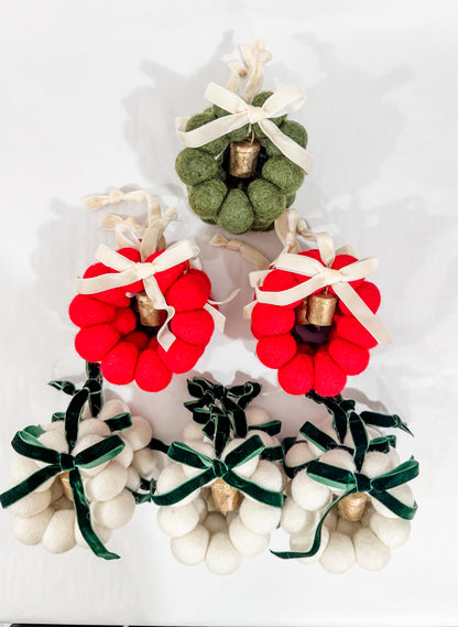 Velvet Bell & Bow Wreaths