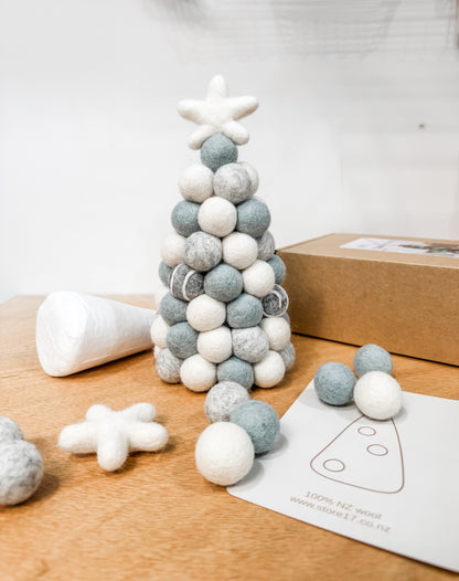 DIY Feltball Christmas Trees, NZ Wool