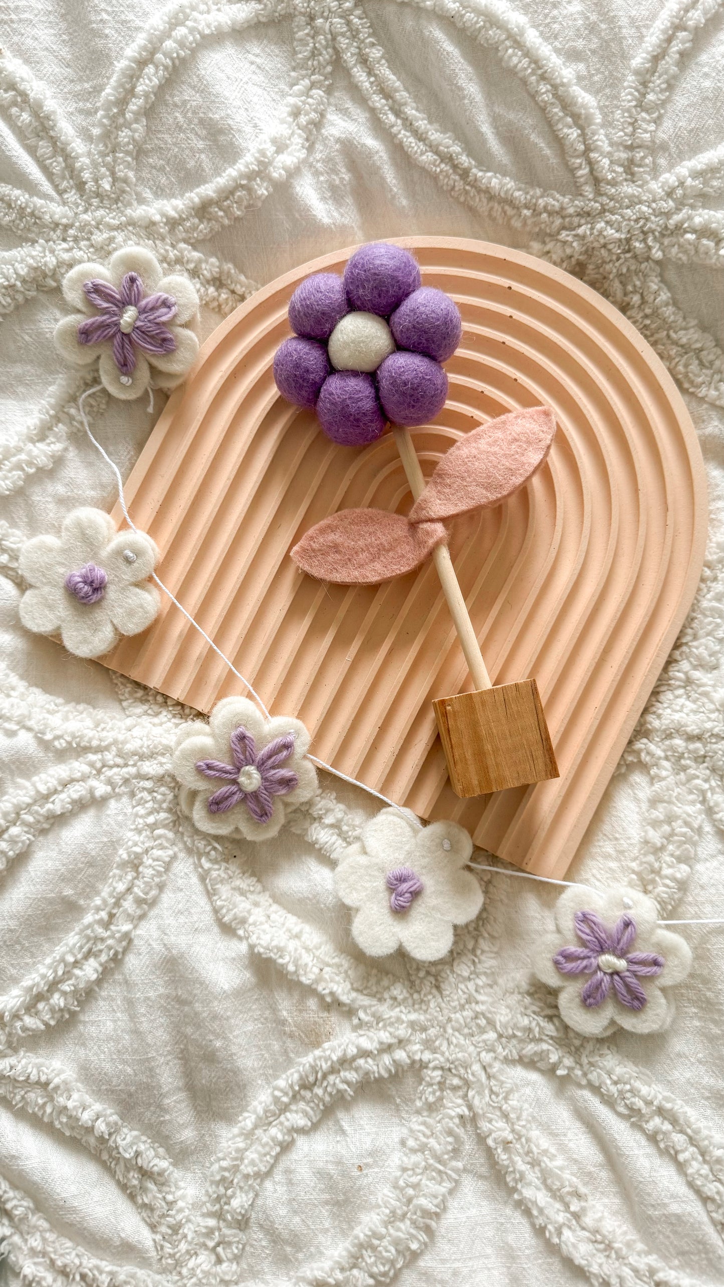 Embroidered strawberry cherry garland