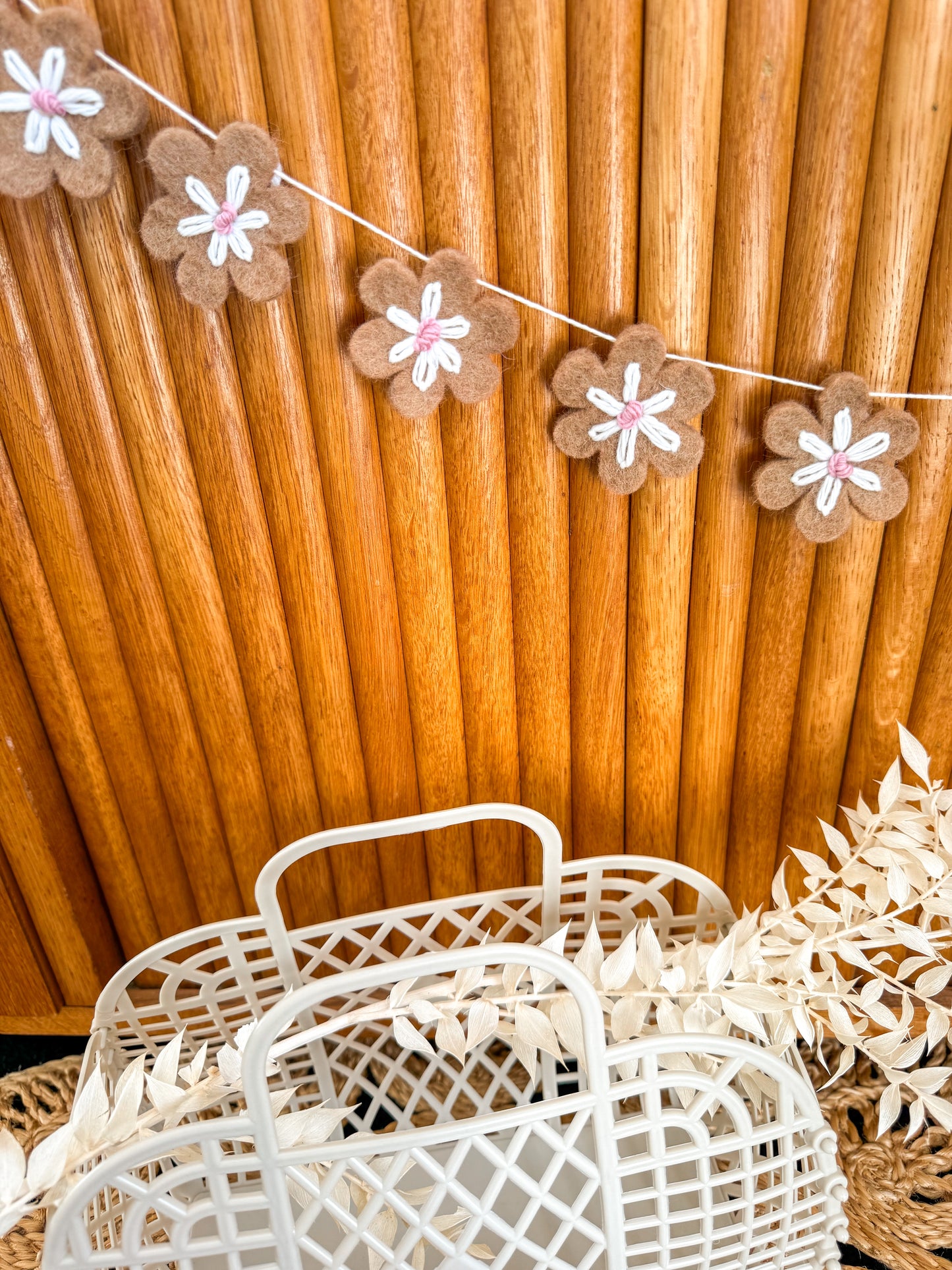 Embroidered strawberry cherry garland