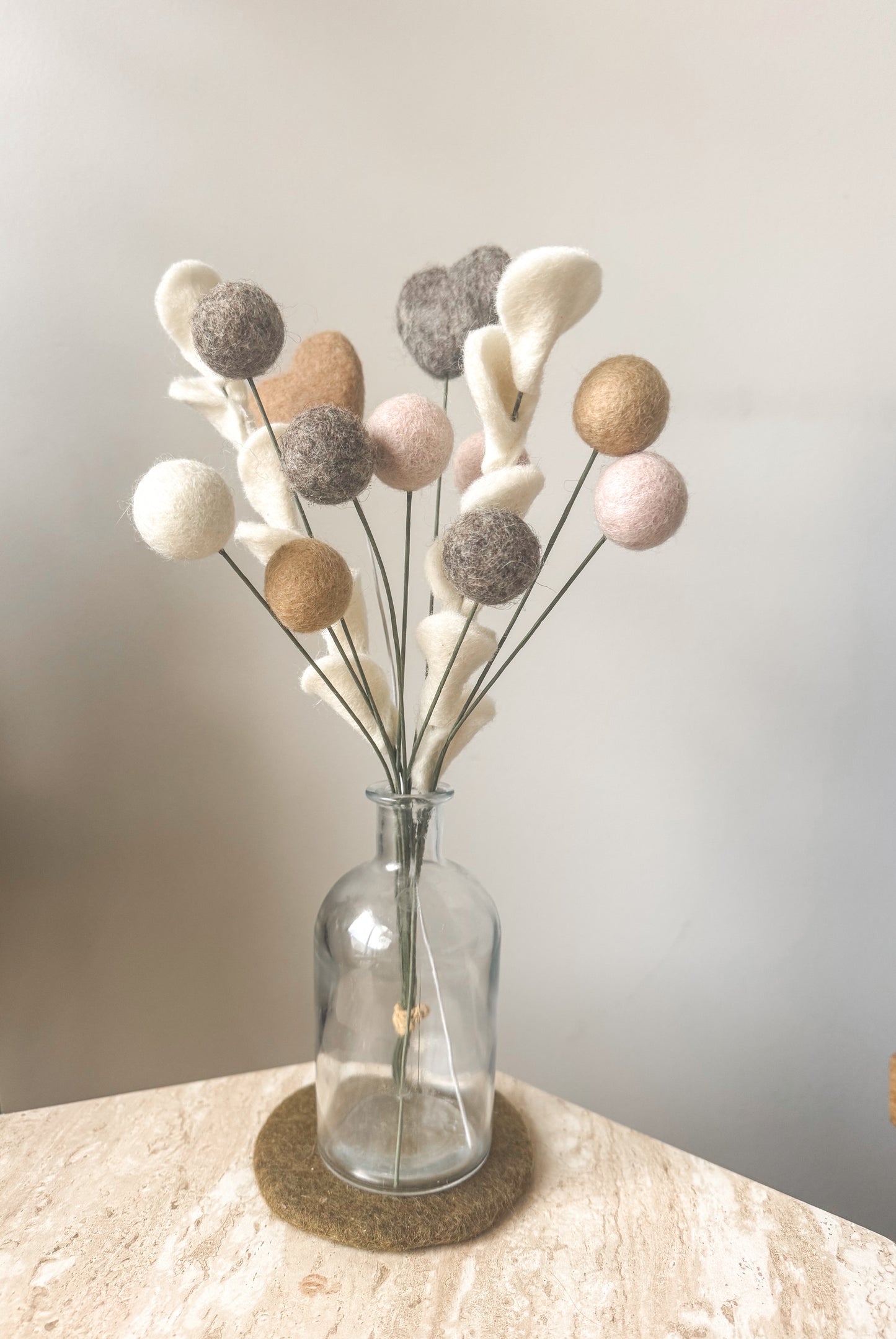 FELT BALL FLOWERS