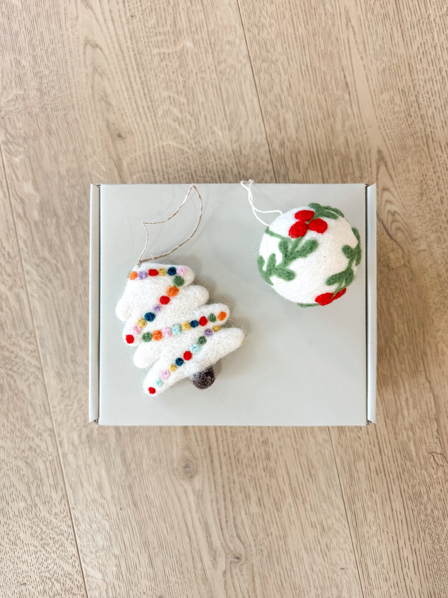 DIY Christmas Needle Felted Ornament Kits 100% NZ Wool