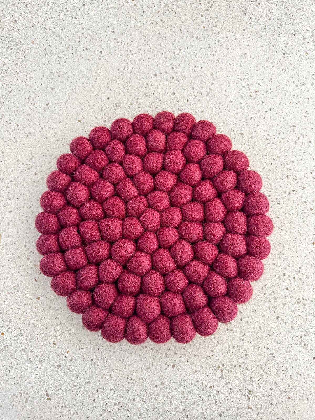 NZ Wool Felt Ball Trivet