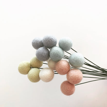 FELT BALL FLOWERS