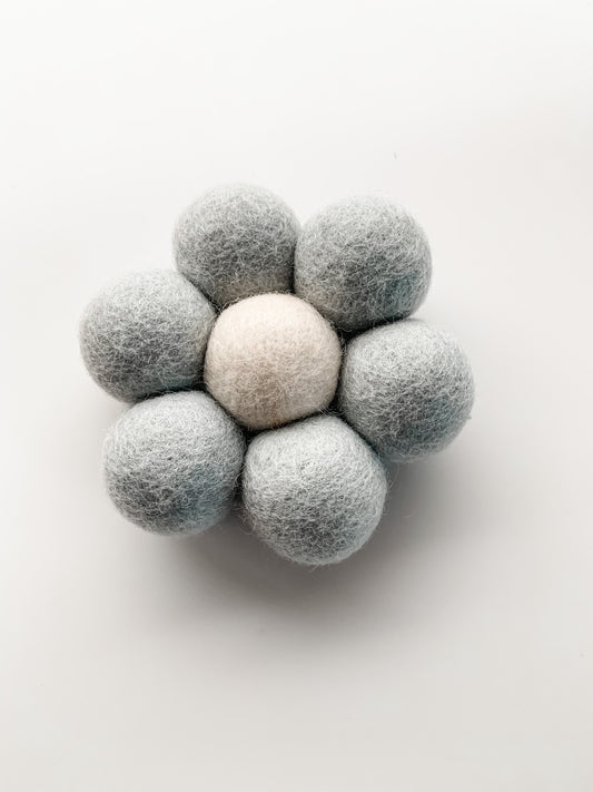 FELT BALL WALL FLOWERS