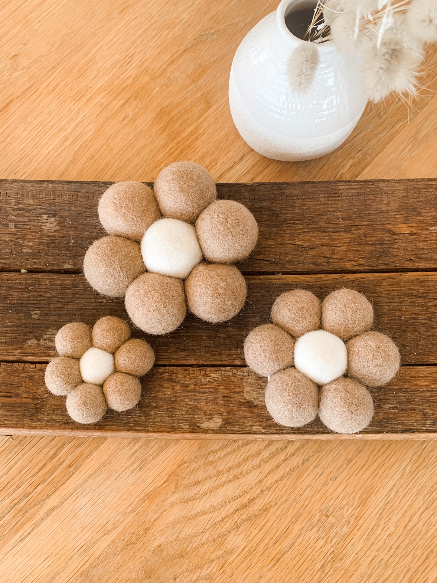 FELT BALL WALL FLOWERS